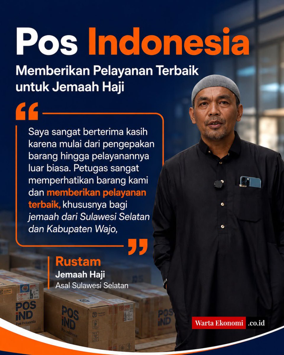 Rabbit_565's tweet photo. Pos indonesia memberikan pelayanan terbaik untuk jamaah haji #KargoHajiPos
Pos Indonesia https://t.co/rh64430GmZ