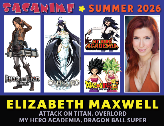 SacAnime's tweet photo. Please welcome Elizabeth Maxwell to SacAnime Summer! 

@AboutElizabethM can be heard in #MYHEROACADEMIA, #ATTACKONTITAN, #DRAGONBALLSUPER, #OVERLORD, #RWBY, #FRUITS BASKET, #CAMPCAMP, #FAIRYTAIL, #GHOSTINTHESHELLARISE, #THELEGENDOFZELDABREATHOFTHEWILD, #PERSONA5, and more! https://t.co/XLVJTj2rpL