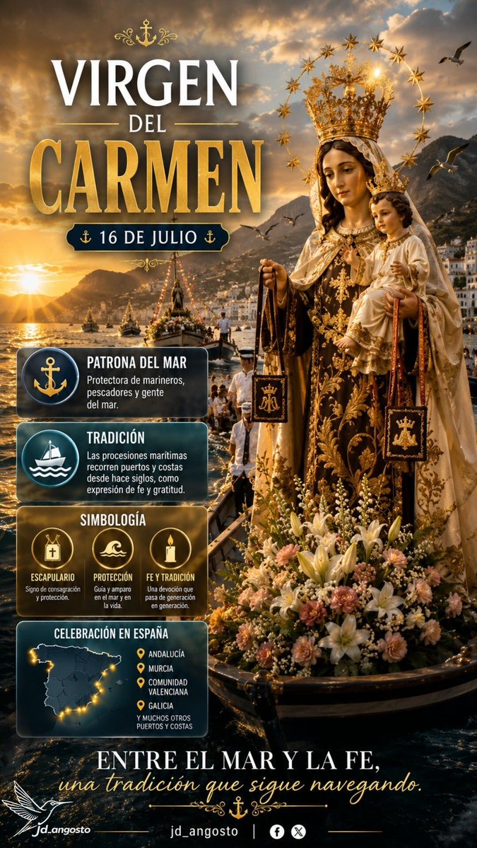 1975Jdangosto's tweet photo. #nuestraseñoradelcarmen #virgendelcarmen #celebracion #patronadelmar https://t.co/cr1VewRIhC