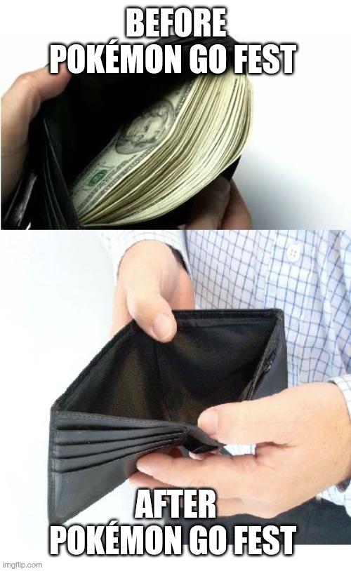 HeyBroMohsin's tweet photo. My Wallet situation right now After Doing Lot's of trade in @PokemonGoApp Fest event 🥲🥹!! https://t.co/EALlWIejXc
