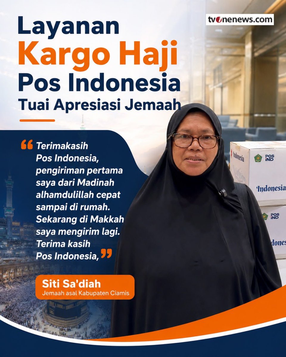 kul5000's tweet photo. Dengan Pos Indonesia, proses pengiriman barang menjadi lebih praktis dan terpercaya. #KargoHajiPos https://t.co/7ddYyVFskW
