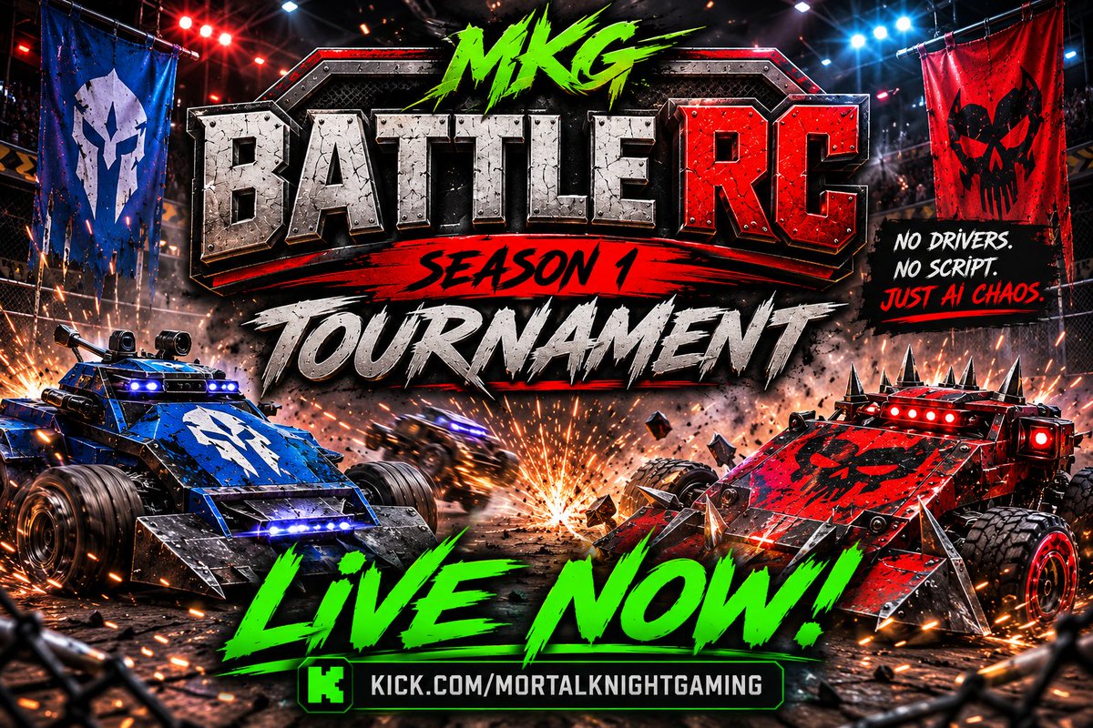 MortalKnightGa1's tweet photo. https://t.co/m1JIooFb4a #mkg #live #battlerc #battlebots #robotwars
Just a post to X today, so if you see this, represent X by dropping your handle in chat!! https://t.co/1czKjZIQmG