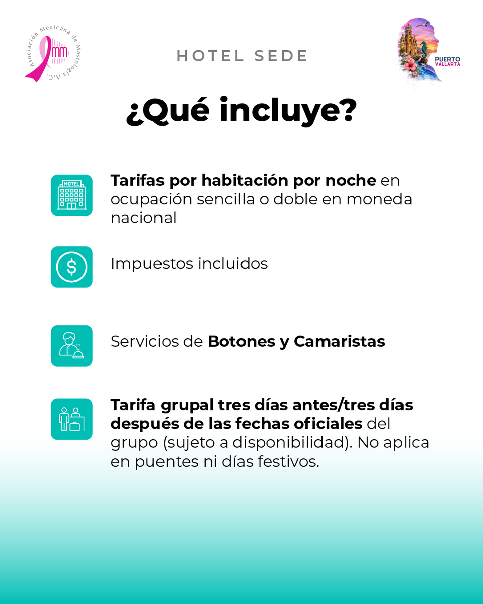 MastologiaMx's tweet photo. 🏨 Hospédate en el Hotel Sheraton Buganvilias, sede oficial del #CongresoMastología2026.
Aprovecha las tarifas preferenciales y reserva hoy. ✨
🔗 https://t.co/tVfdXXe6nO
#Congreso #AMM #Mastologia #Hotel #Cancerdemama https://t.co/gn5HOI003R