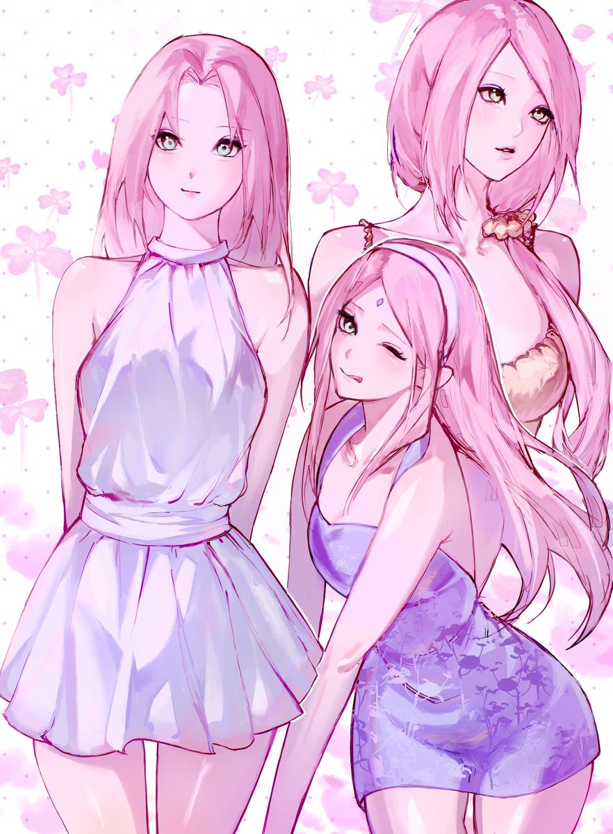 meomeorrrr's tweet photo. Outfits for her first date with Sasuke-kun >< #sakuraharuno https://t.co/nFkeTatGJn