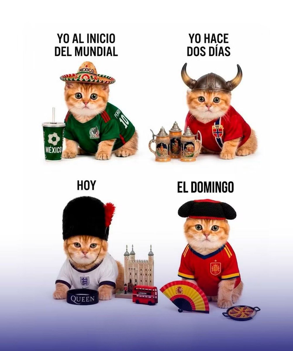 AthanMid's tweet photo. 🇲🇽🇳🇴🏴󠁧󠁢󠁥󠁮󠁧󠁿🇪🇸
#fifa2026 #worldcup26 #futbol #meme #mew https://t.co/Mv3TeJKh6m
