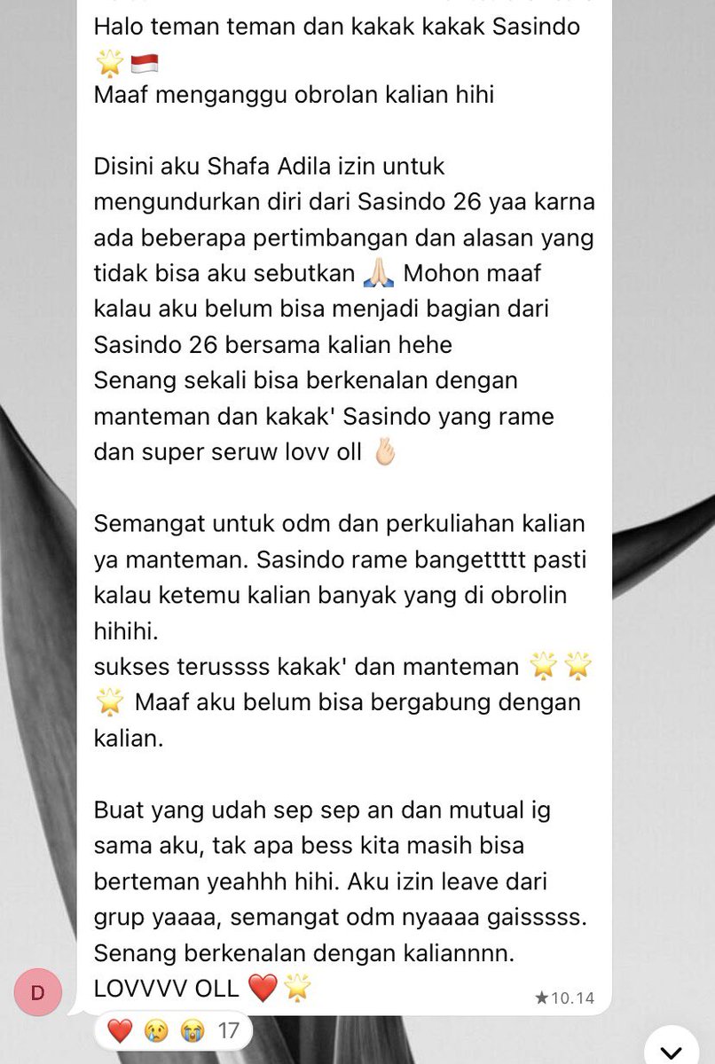 bukanfufa's tweet photo. sedih bgt… udh ada 4/5 tmn prodiku yg mengundurkan diri… https://t.co/pBdQ9tHQAC