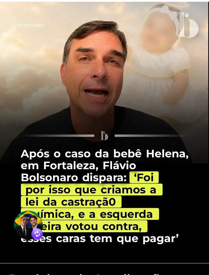 PenhaMedei22977's tweet photo. O que vcs acharam ❓dessa proposta de castração química ❓Eu acho que é a melhor solução,nossas crianças e adolescentes estão sendo violentadas e mortas todos os dias,.. Flávio Bolsonaro 2️⃣2️⃣✅✅ está certo... https://t.co/dd5aKOwhvX