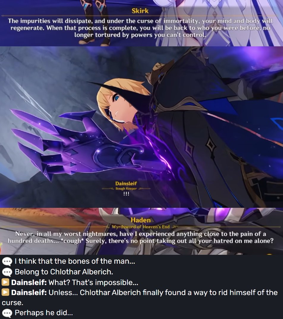 DailyCapitano's tweet photo. Okay. Tell that to Skirk and Dainsleif...oh and Haden who got killed like 100 times by Dain. Or Dain finding the bones of Chlotar and wondering how its possible?

Of course, you'll probably block me like you did everyone else who has proven you wrong in the past. Right? 🐧 https://t.co/eJCnHOcP3Q