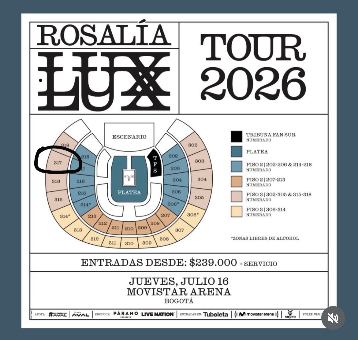 lia_____06's tweet photo. 🚨 Amigos, tengo 2 boletas para Rosalía sábado 18 💖🎤
Una amiga de Costa Rica al final no pudo venir a Colombia, así que las estoy vendiendo.

📍Ubicación: Sección 317 (numeradas)
💰 $130.000 c/u (¡muchísimo menos de lo que costaron!)
✅ 100% seguras.

¡escríbanme por DM! 🫶✨ https://t.co/0O34zJMVgI