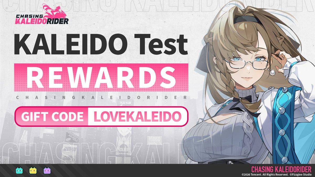 KaleidoRIDER_EN's tweet photo. [KALEIDO Test Launch Celebration]
Nya-nya-nya! Sorry to keep you waiting, NAVIGATOR! The LIMBO BUS is officially rolling out!
To celebrate our successful departure, I've prepped a special gift pack just for you!
🎁 Gift Code: LOVEKALEIDO
Go to the Menu at the top right of the main screen, tap Gift Code, and claim your rewards!

Chasing Kaleidorider Pre-register on official site now! 🔥
Want to unlock your very own romantic anecdotes? Hurry up and pre-register today!

Follow our official accounts to get the latest intel on the RIDERS first!

#ChasingKaleidorider #KALEIDOTest