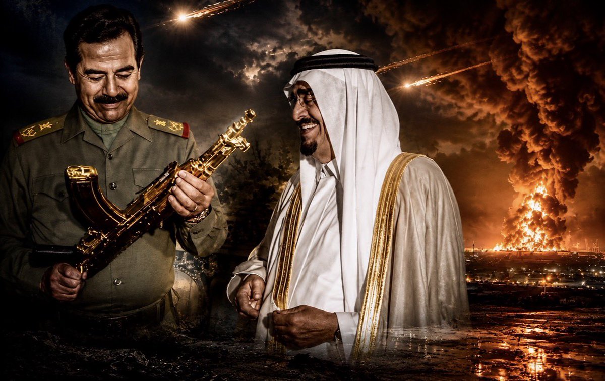 Cosmos_politic's tweet photo. إيران لا تحتاج إلى أي مبرر لضرب ودك دول الخليج الفارسي والأردن.

هذه الممالك على يدها وفي أعناق حكامها أرواح ملايين المسلمين والعرب، وتحديداً مئات الآلاف من الإيرانيين الذين قضوا في الحرب التي شنها صدام حسين على إيران.

هذه الحرب مولتها وغذتها دول الخليج، شعباً وحكاماً.

لذلك تملك إيران كل الحق أخلاقياً لتسوية دول الخليج بالأرض واحدة تلو الأخرى.