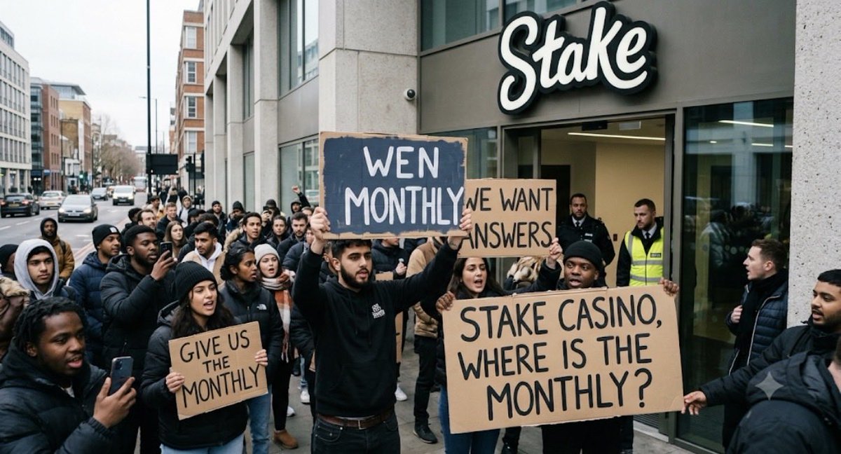 PokerRush_com's tweet photo. Stake players spamming "wen monthly" every month is the funniest thing ever. 🤣 https://t.co/jsHGzKKFkj