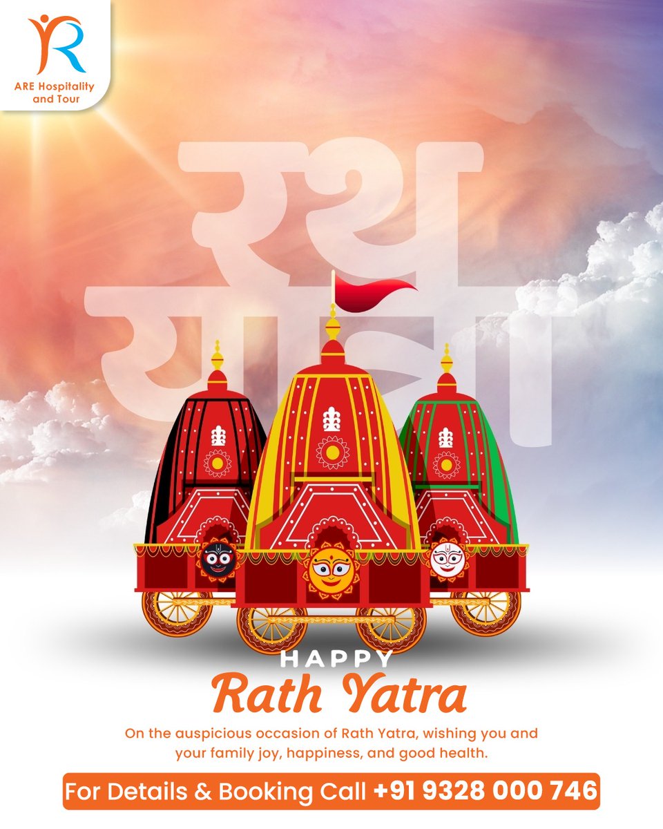 AreHospitality's tweet photo. May the divine journey of Lord Jagannath inspire hope, bring positivity, and fill your life with success, harmony, and endless blessings.

📞 +91 9328000746
🌐 https://t.co/vBiCfDDupu

#HappyRathYatra #RathYatra #LordJagannath #FestivalOfFaith #Blessings #Prosperity #Peace #Joy https://t.co/Nb1Szxac6e