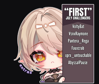 donnanaVT's tweet photo. i worked on my twitch panels today! i had so much fun hehe 💜

the extras/first july challengers section was my absolute favorite! 🫶 https://t.co/fuVfVoF4dg