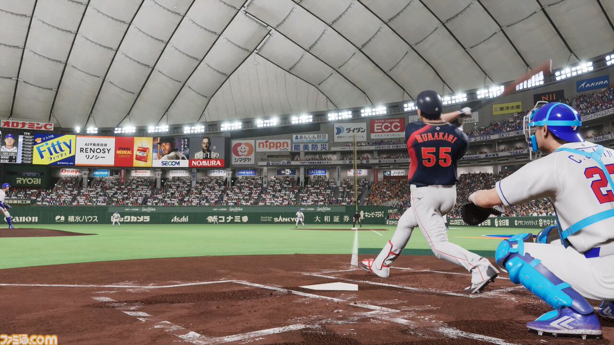famitsu's tweet photo. 『プロ野球スピリッツ2026』発売！「『プロスピ2021』以前の作品と比べるとモーション数は10倍以上になっています」
https://t.co/QNTAMelPmG

顔はどうやって作っている？　実際のプロ野球選手にモーションキャプチャーも依頼し生み出される驚異の野球リアリティー。その秘訣を直撃インタビュー。 https://t.co/zWy1CNnWOR