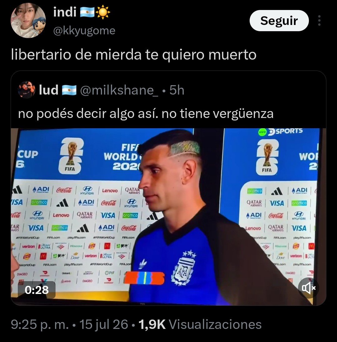 usdtermo's tweet photo. Como Argentina no perdió y se quedaron con las ganas de criticar a Messi, los kirchneristas se la agarran con el dibu. Nunca serán felices. https://t.co/VutdFA2kH7