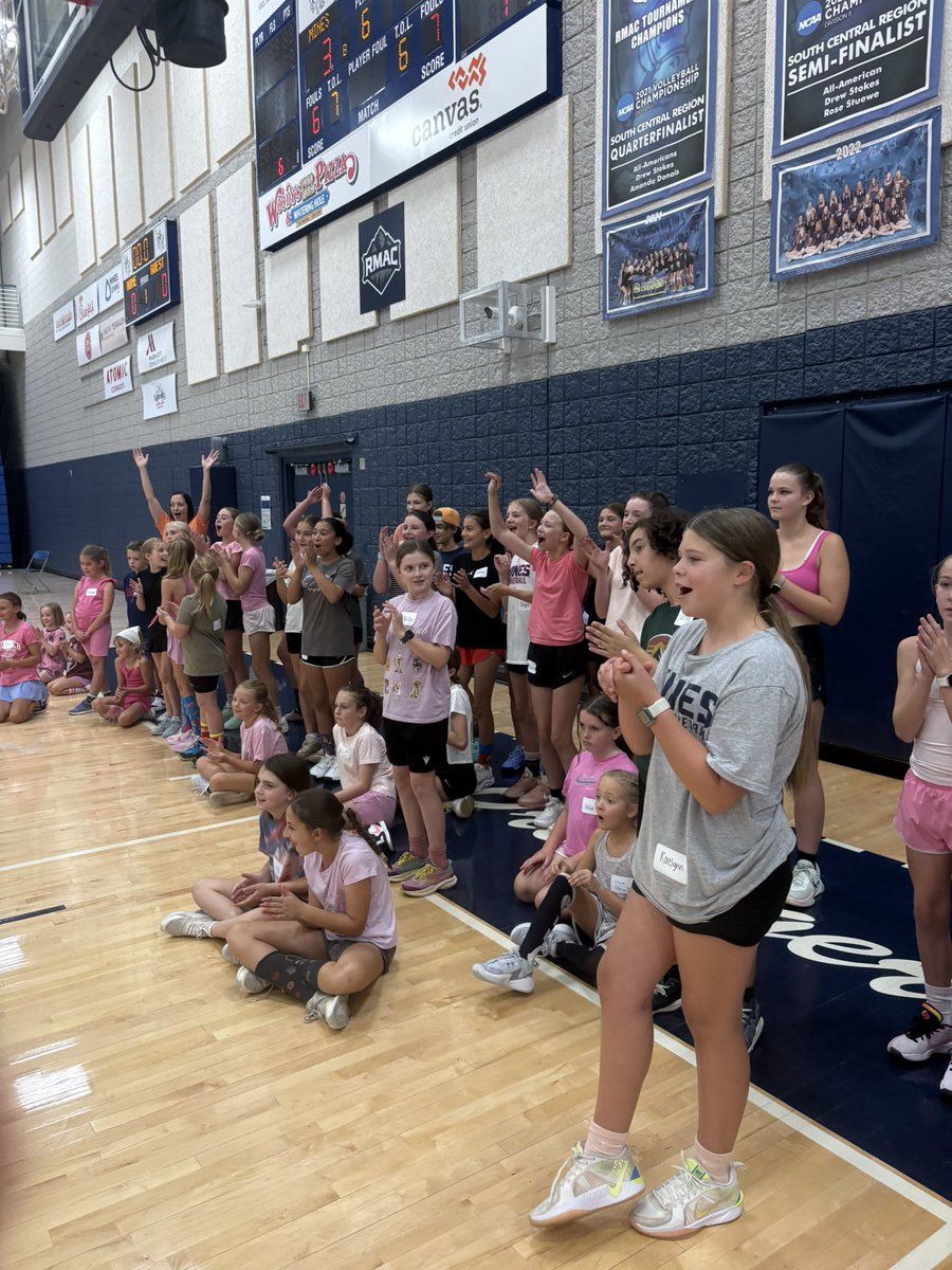 MinesWBB's tweet photo. Wednesday = Pink 👚 Day &amp; Crazy Socks 🧦 Day at Blaster Camp!

🫏 🏀 🔥 https://t.co/EXGBHrgGSa