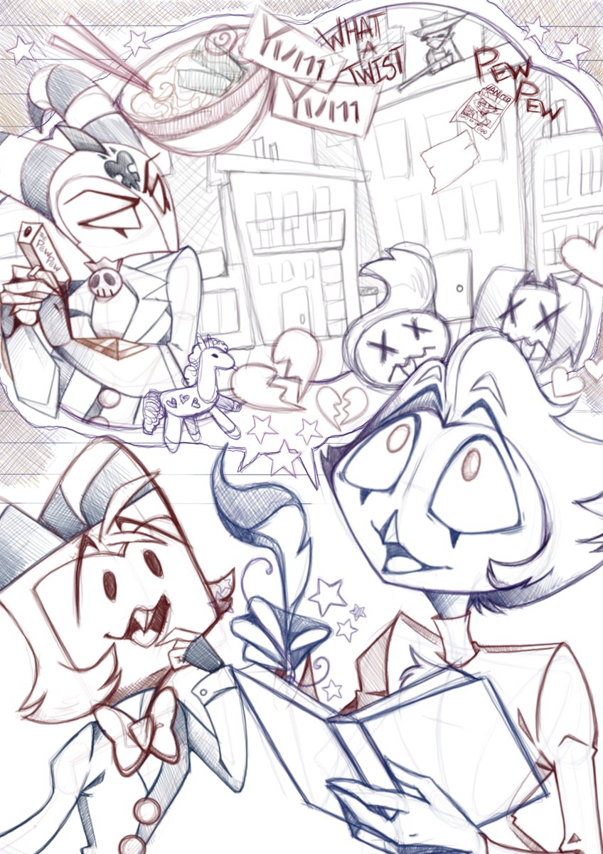 BirdyPhoenix36's tweet photo. Bookreport inspired by #HBBookReport #fanart #HelluvaBoss‌ #HelluvaBoss‌fanart https://t.co/fou8EXhSp6