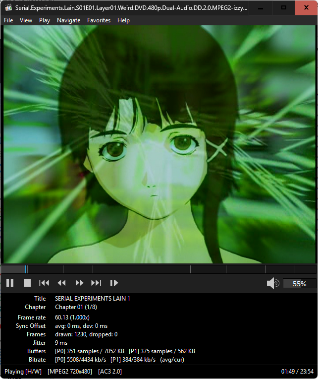 Y2Karyl's tweet photo. This anime was meant to be watched in 480i because some effects were rendered as interlaced video. https://t.co/IpUM3UBPhO