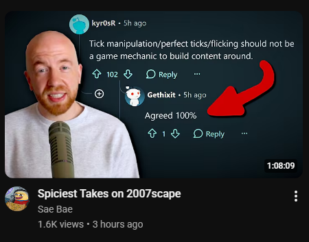 ook_geeksquad's tweet photo. I think how OSRS has been marketed has led to this, they put a lot of emphasis on promoting it as a 2nd monitor/easy game, that attracts a lot of people who are anti-improvement (weed smokers/porn addicts etc) so when they reach end game content instead of improving they complain https://t.co/vysbntZBIG