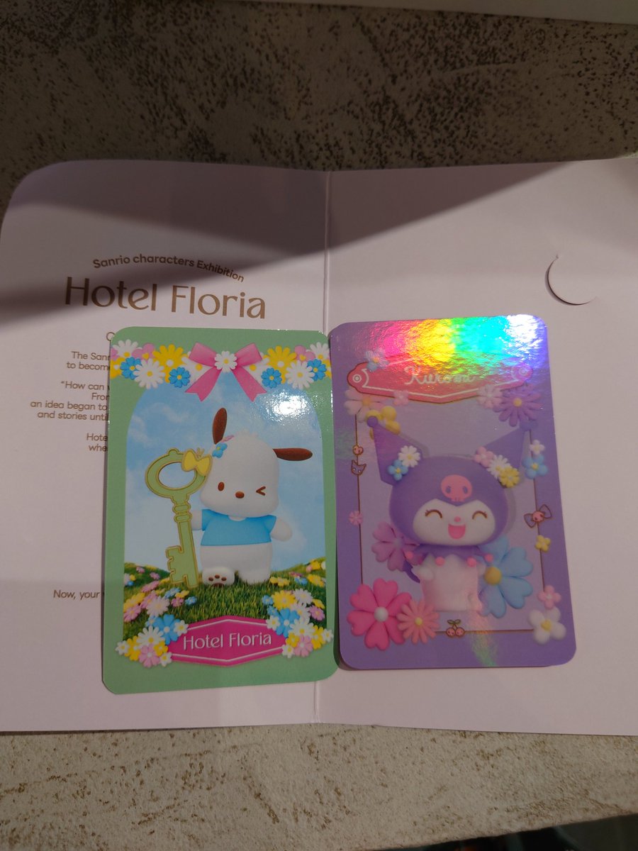 notteipink's tweet photo. 【交換】Sanrio characters Exhibition サンリオ ホテルフローリア Hotel Floria 入場特典 カード カードキー ルームキー

譲…ポチャッコ、クロミ
求…ハンギョドン

本日新宿での手渡し可能
又は郵送でよろしくお願いします https://t.co/2spmW1riIL
