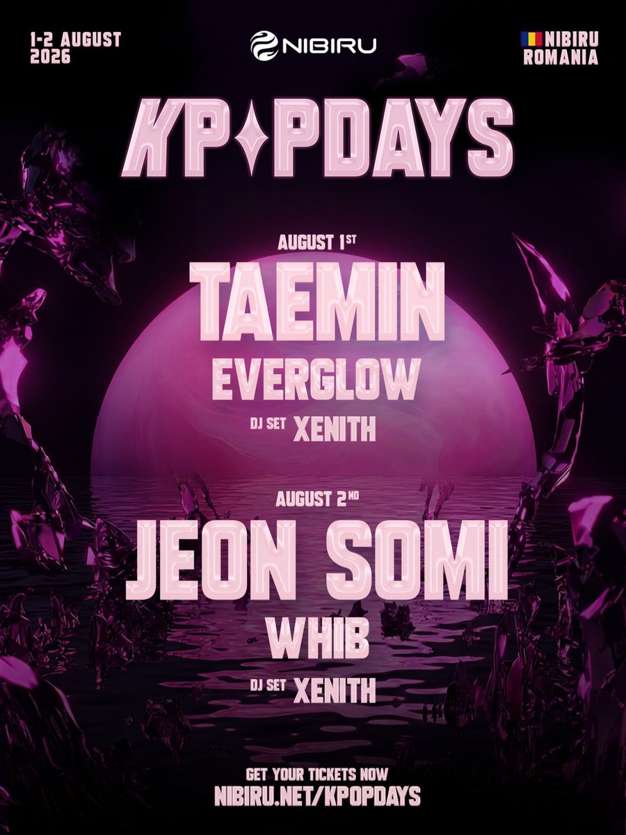 everglowinfos's tweet photo. [#INFO] O Everglow fará parte da lineup do KPOP DAYS NIBIRU na Romênia. Elas irão se apresentar no dia 1º de Agosto no Nibiru Arena. O evento começa às 18:30 e serão dois dias de evento.

#EVERGLOW #에버글로우 
#이유 #시현 #온다 #아샤
#EU #SIHYEON #ONDA #AISHA https://t.co/9bfNjxYWha