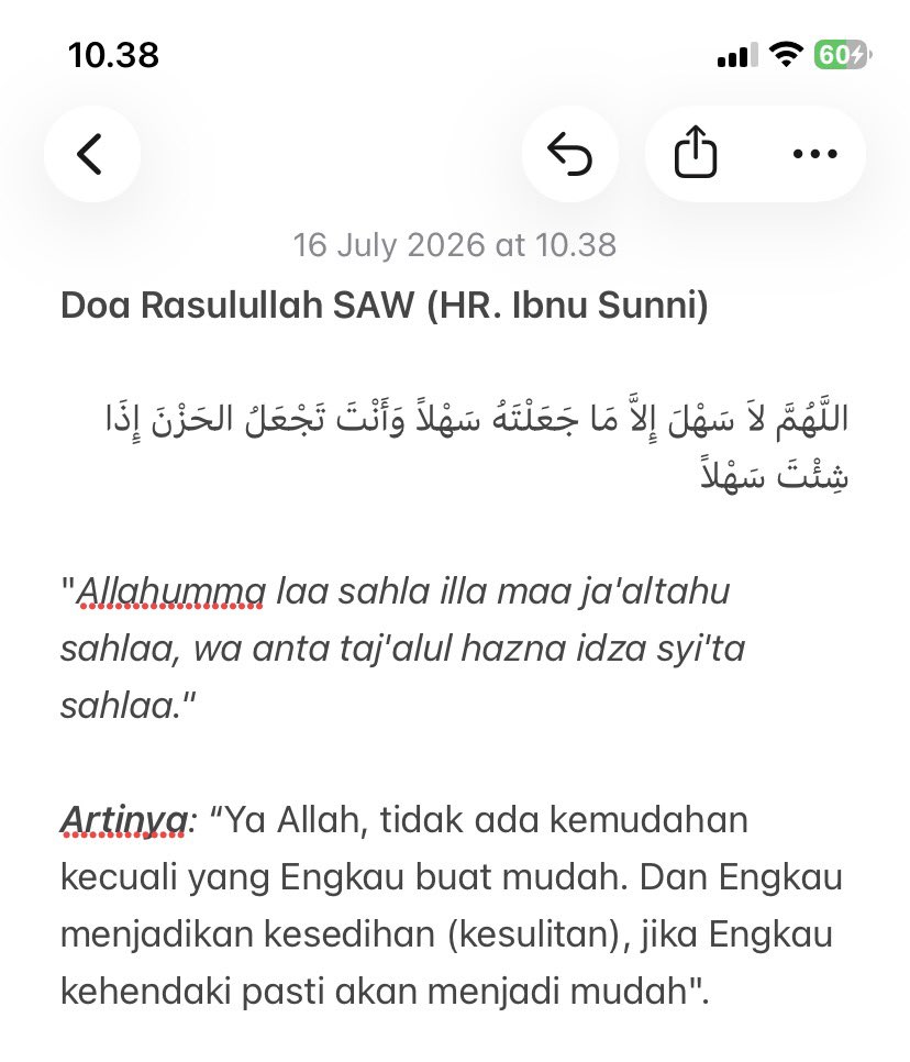 aistheah's tweet photo. Kalau hari ini terasa berat, jangan cuma bilang "semoga dimudahkan". Minta langsung kepada Allah dengan doa yang diajarkan Rasulullah SAW. Karena bagi Allah, tidak ada yang sulit untuk dijadikan mudah. https://t.co/CwIN3cfHuL