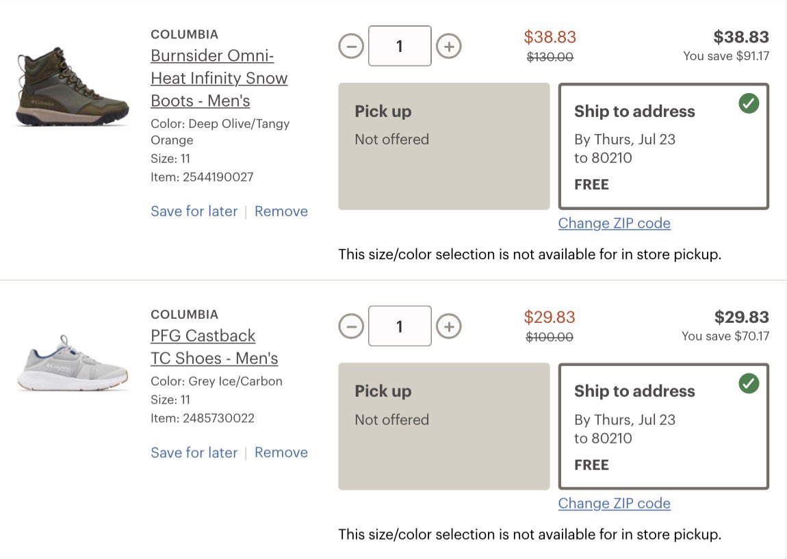LordOfSavings's tweet photo. 🏃‍♂️ TAKE 70% OFF SELECT COLUMBIA SHOES VIA REI CO-OP

👟 All Sizes Available! Check Them Out!

➕ Burnsider Omni-Heat Infinity Snow Boots - Men's (Check Both Options) now $38.83 - https://t.co/FDOYVJaUiK
➕ PFG Castback TC Shoes - Men's now $29.83 - https://t.co/wIRUOQkPvr https://t.co/td6d7dolKi
