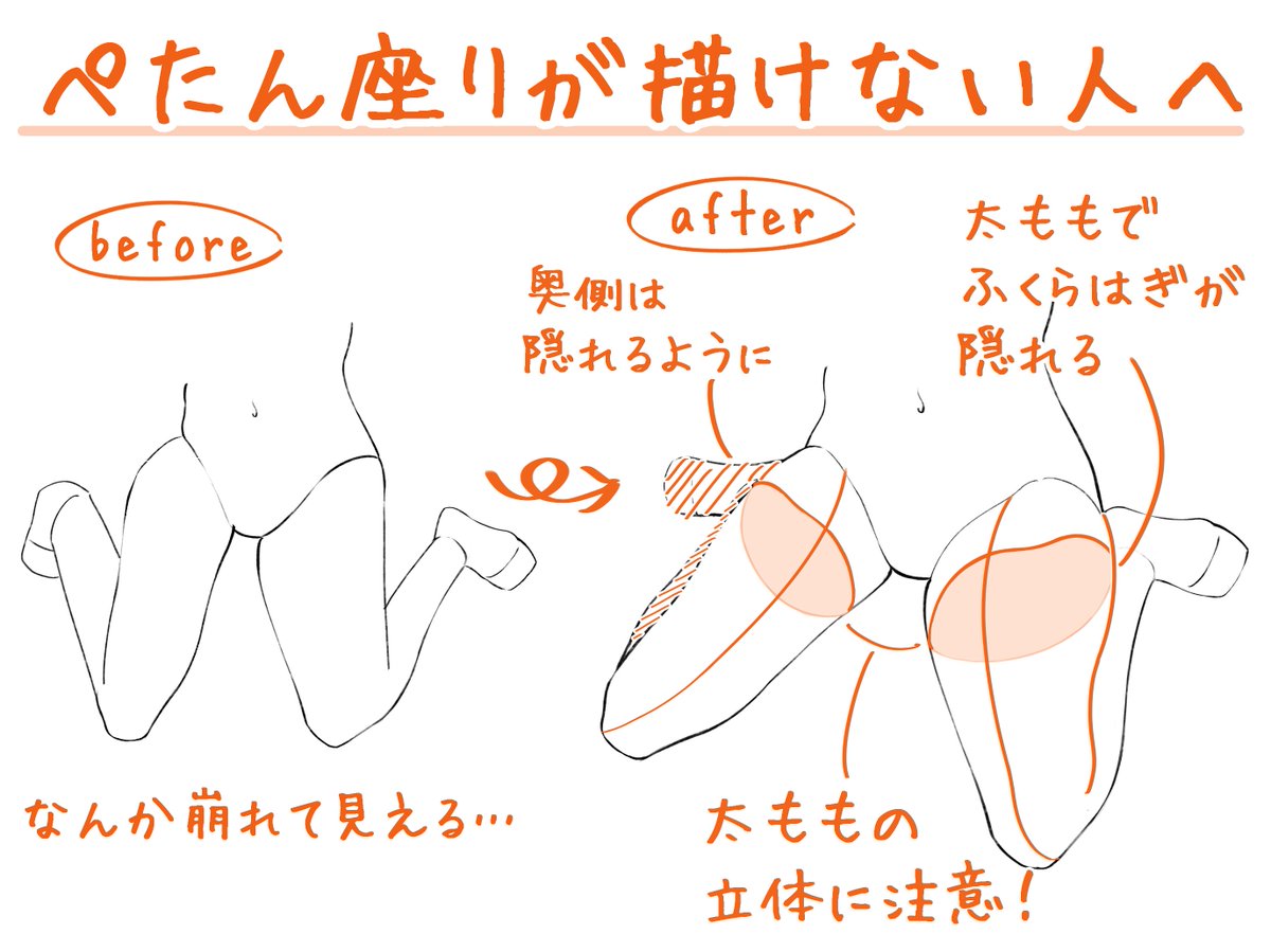 ito_pro_illust's tweet photo. ぺたん座りが描けない人へ https://t.co/u30FQQeU2i