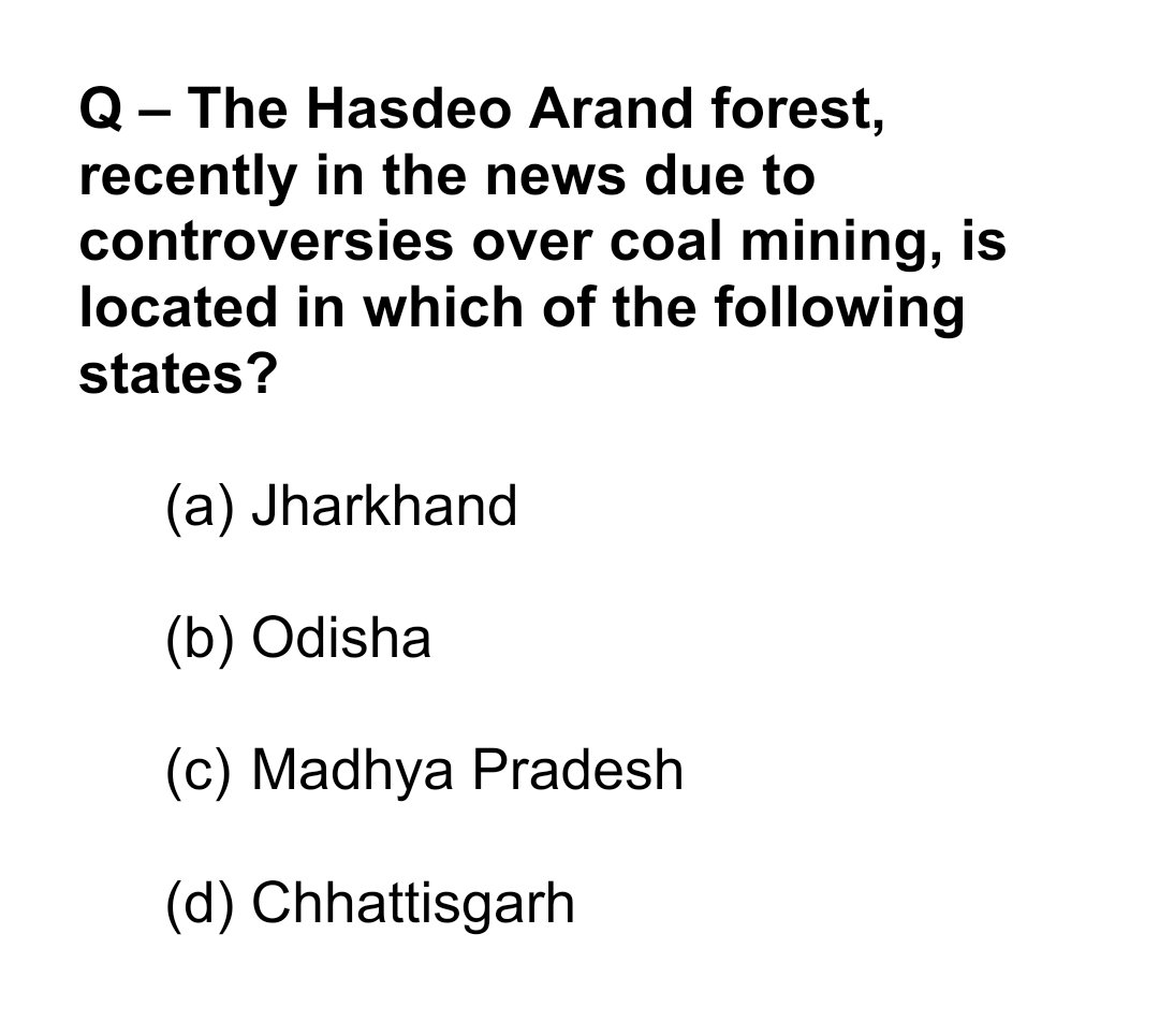 UPSC_mantra_'s tweet photo. π¨ Hasdeo Arand Forest
#GeographyMantra #EnvironmentMantra https://t.co/skZFKdHFp8