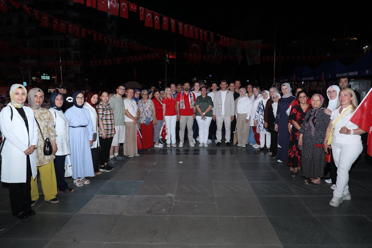 GlinZboz's tweet photo. 🇹🇷 15 Temmuz Demokrasi ve Millî Birlik Günü kapsamında düzenlenen anma programında; il ve ilçe teşkilatlarımız ile kıymetli hemşehrilerimizin katılımlarıyla birlikte demokrasi nöbetindeydik.

Milletimizin iradesine sahip çıktığı o destansı geceyi unutmadık, unutturmayacağız. Aziz şehitlerimizi rahmetle, kahraman gazilerimizi minnet ve şükranla anıyoruz.

Rabbim birlik ve beraberliğimizi daim, devletimizi payidar eylesin. 🇹🇷 

@tugbaisikercan
@alicetin07
@akkadinantalya