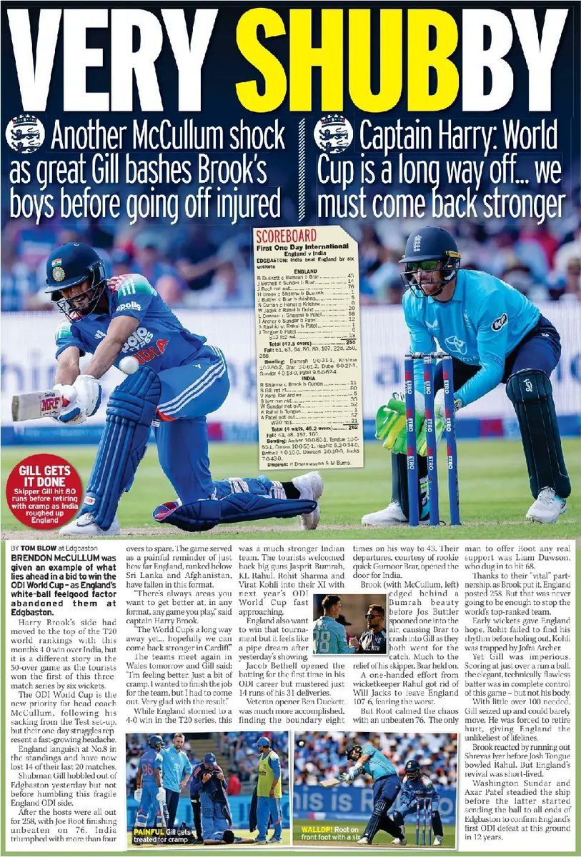 Tendron25's tweet photo. Even the English media has acknowledged Shubman Gill's brilliance. Some Indians still haven't. https://t.co/USlU6czIgR