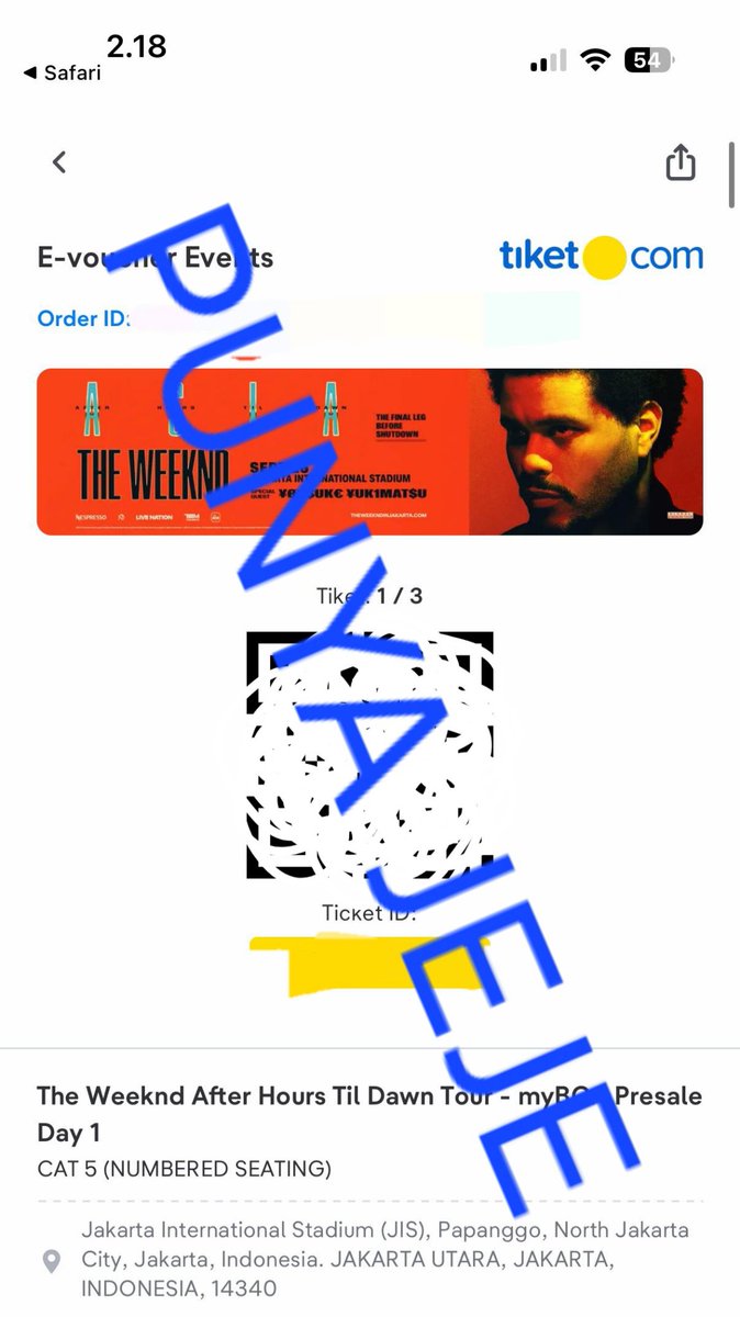 libraaa_25's tweet photo. WTS the weeknd Jakarta cat 5 day 1 
( 1 tix ) - harga 1.700k 

no scam no hnr

alasan jual - mau nonton neo city 5

#WTS #Wtb #TheWeekndJakarta #zonauangㅤ https://t.co/4BGkPgPBbk