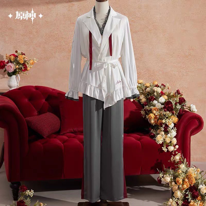 Genshin__Update's tweet photo. Arlecchino Nighttime Tea Party Series Pajama Set (Includes hair tie)
Available for pre-order on July 22
Price: 399 CNY
Tmall link: https://t.co/cy8hCxwbXU 
#GenshinImpact #原神 #원신 #Arlecchino https://t.co/u9mphpshbl