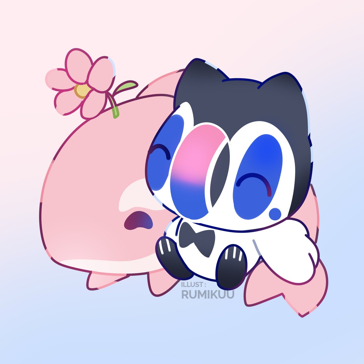 rumikuuart's tweet photo. Another self-indulgent bit 🩷💙
I'll have a limited amount of these stickers at Offkai! https://t.co/sUnWu954VZ