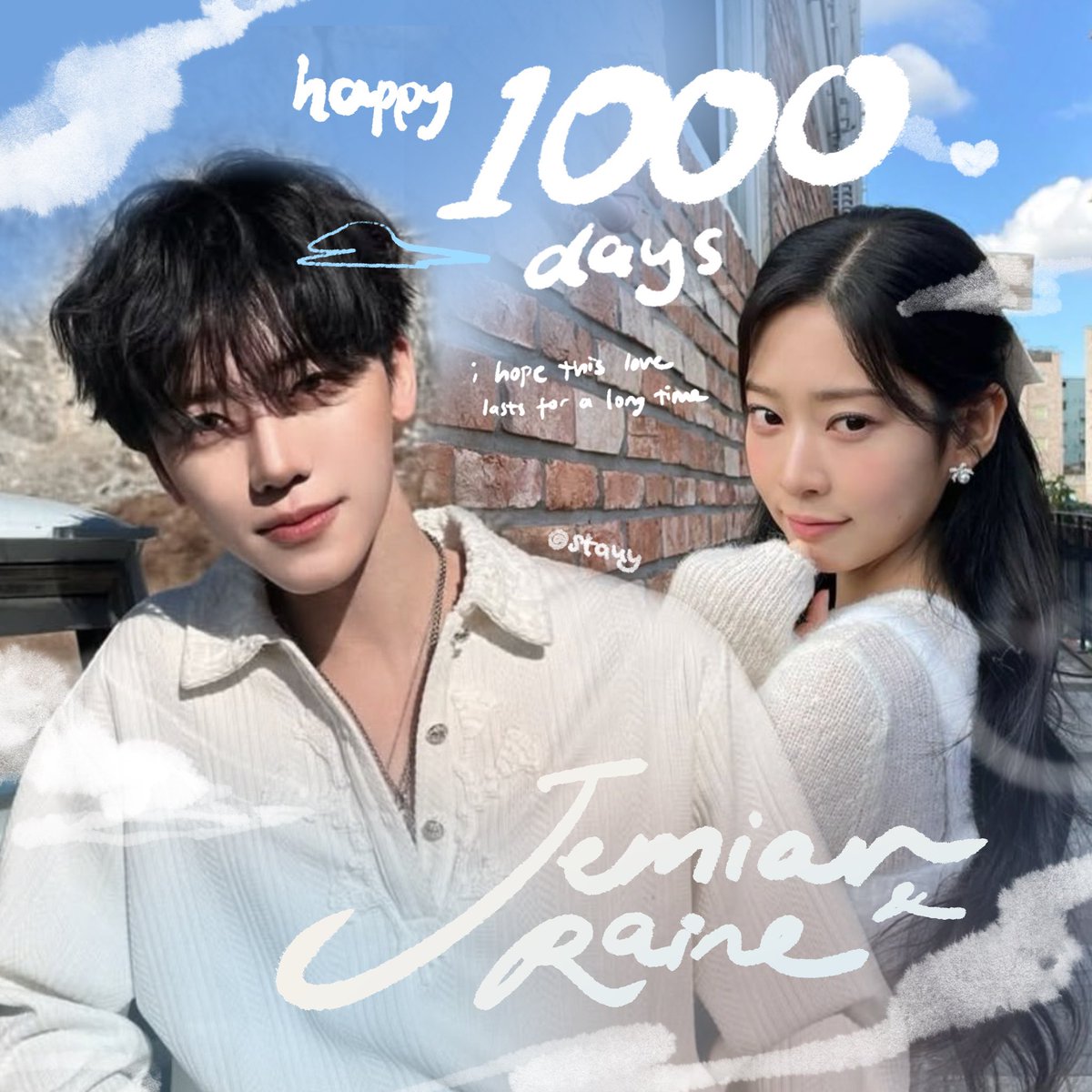 stauy's tweet photo. help repost… thank you! #bealanja ☁️🩵

hari ini genap 1000 hari Jemian &amp; Raine (@taylobr @yourjemian) penuh cinta <3 mereka siapkan 5 FREE LAYOUT ALL CATALOG spesial perayaan #1000PagesOfJR 🫶🏻 yuk ikut! https://t.co/69NBqJ8Q7T