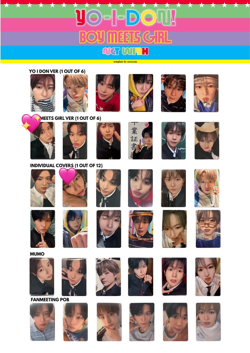 ___ky____15's tweet photo. NCT WISH nctwish交換 ウィシ YO-I-DON BOY MEETS GIRL トレカ アクリルパズルキーホルダー
 
【譲】　画像1枚目
           リク、リョウ、ユウシ、ジェヒ

【求】　画像2枚目  💖>🩷 /キーホルダー
            
           シオン （同異種・各種サイト特典🙆‍♀️）

郵便交換希望です📮 https://t.co/bIXmAlf3T6