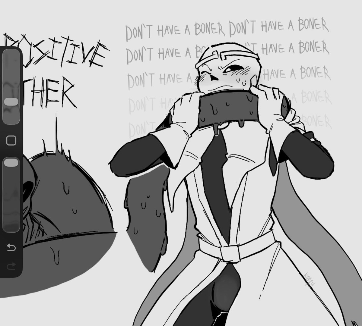 feralcoffe's tweet photo. CW: Suggestive | Incest (dream x nightmare)

Be strong, Dream boy

#dreammare #sanscest #undertaile https://t.co/1Rnq7Bxx1f