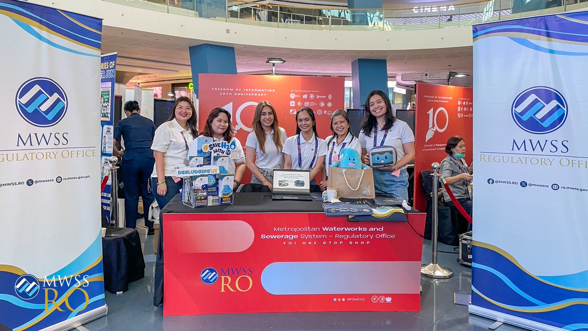 mwssro's tweet photo. 📣 HAPPENING NOW: MWSS RO Supports #FOIat10 

The @mwssro  (RO), through its Freedom of Information (FOI) Committee, joins the celebration of the 10th Anniversary of the FOI Program, hosted by @foi_ph. The two-day event carries the theme, https://t.co/yCkVJ5sPRe