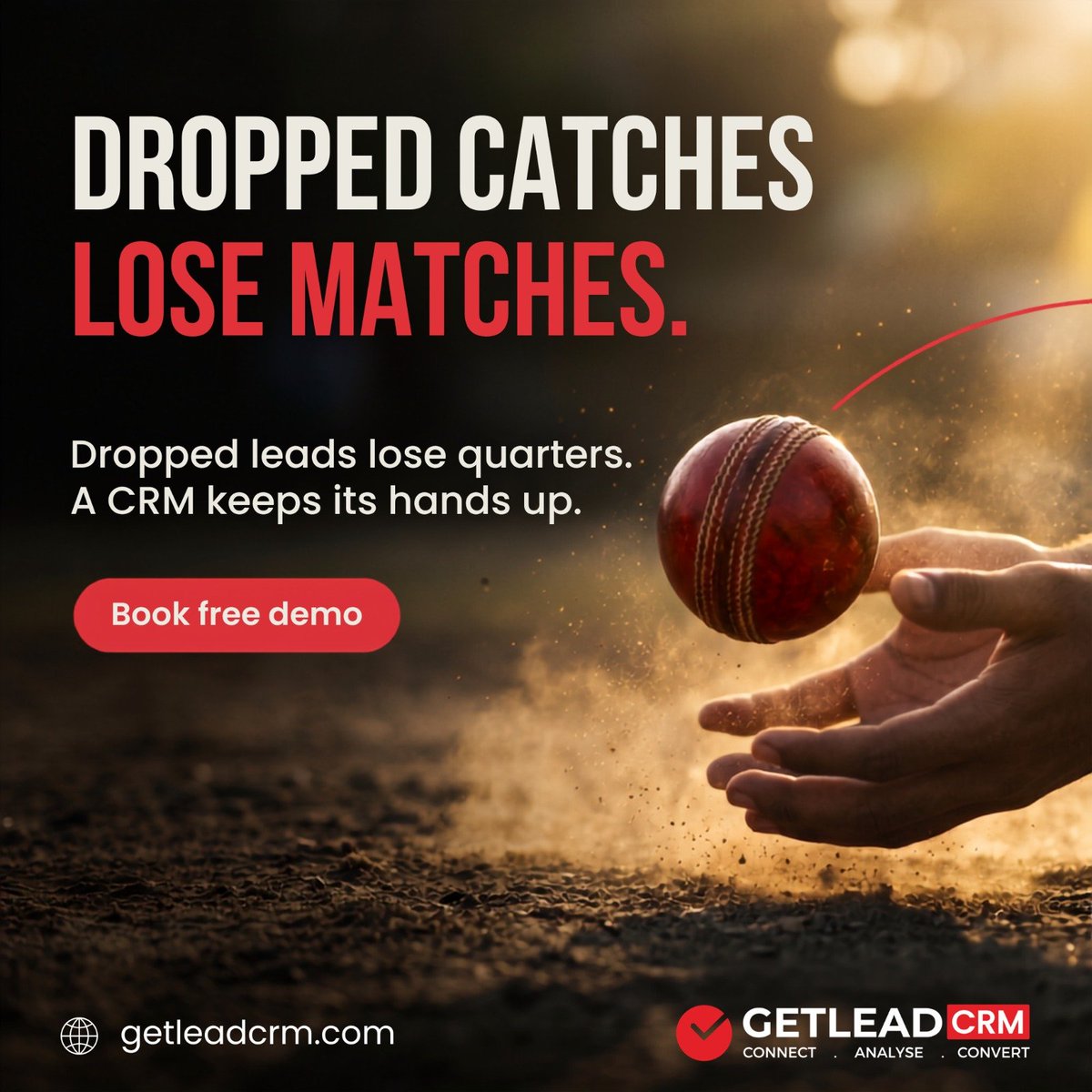 getleadconnect's tweet photo. One missed catch can cost a match. One missed lead can cost your business.

With Getlead CRM, automate follow-ups, track every conversation, and ensure no potential customer slips through the cracks.
Connect with us for a free demo.   
+91 8453555000
https://t.co/m5B6yMAcQa
#meta https://t.co/YBpU6a1noX