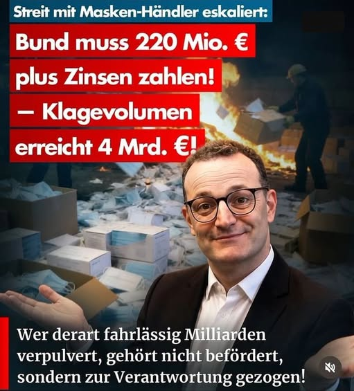 RealFruitts's tweet photo. 16.07.2026  
JETZT ERST RECHT:     

Warum ist @jensspahn noch im Amt?   

Gerade weil das Verfahren ohne Aufnahme von Ermittlungen eingestellt wurde, fordere ich einen #SpahnUntersuchungsausschuss und den #SpahnRuecktritt!      

JEDEN TAG bis er weg ist! https://t.co/j7P8R7yjbp