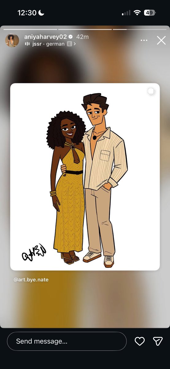 aniyasource's tweet photo. 🚨| Aniya has reposted fan art of her and Carl, showing appreciation for the love and support from fans. #AniyaHarvey 

The love for them continues to grow! https://t.co/xst4VOYtc7