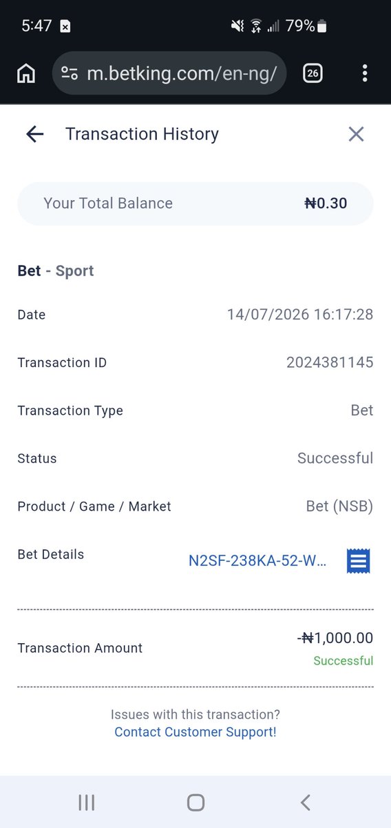 JeremiahAlu's tweet photo. @BetKingNG I didn't carry out this bet and I can't find the bet and the money https://t.co/9UwD48VpU9