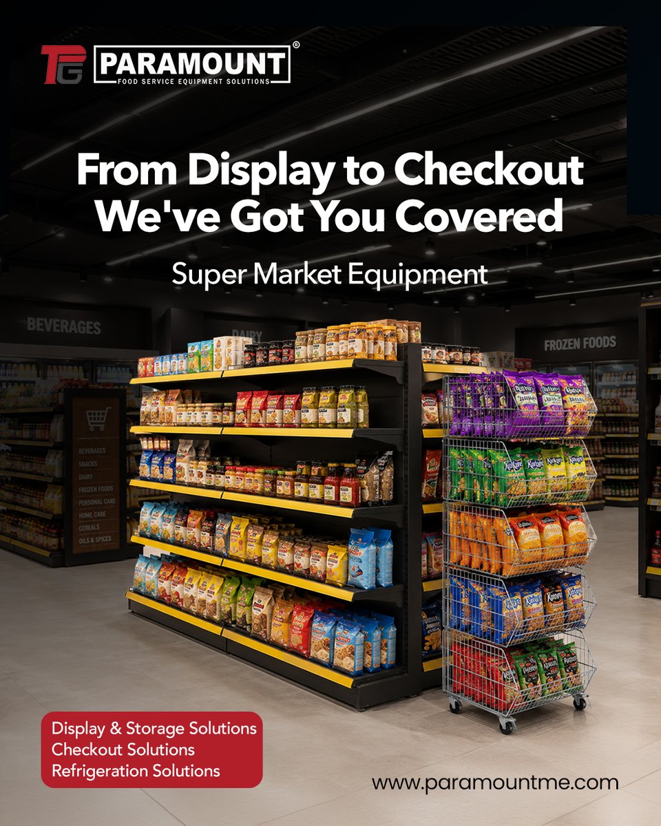 ParamountFSE's tweet photo. Create a smarter shopping experience with premium supermarket equipment designed for efficiency, durability, and seamless retail operations. From display solutions to refrigeration systems, we've got your store covered. https://t.co/Id29bNYJrJ