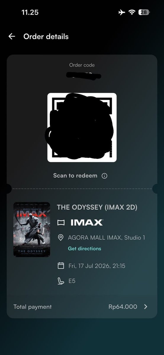 ahmdddss's tweet photo. WTS The Odyssey
XXI IMAX Agora
Jumat, 17 Juli
21.15
Seat E5

Bayar harga tiket aja (60k) dijual karna ternyata udah dibeliin temen

@HabisNontonFilm @WatchmenID @CenayangFilm @suka_bioskop @txtanakbioskop #zonauangㅤ https://t.co/6xB9DIvMhG