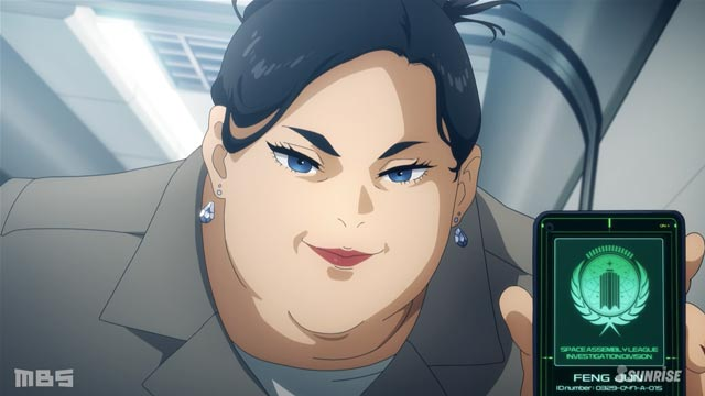 sow_LIBRA11's tweet photo. 「有能な女スパイがいるとしたら、それは男を籠絡させる美女ではなく、むしろ油断させる朗らかなおばちゃんの方がありえるのでは？」って話に、ぱっと頭に浮かんだのは「水星の魔女」のスペースマツコ・デラックスなこの方だった。うん確かにありえる。 https://t.co/UL5aTD2vVG