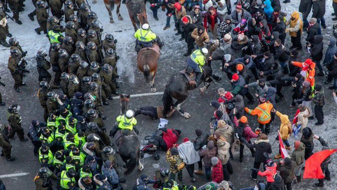 MH_For_MP's tweet photo. @MarkJCarney The Freedom Convoy was overwhelmingly peaceful, yet the Liberal government invoked the Emergencies Act, froze bank accounts and crushed dissent.  

The courts ruled that invocation unlawful. Peaceful protest rights must apply to everyone. https://t.co/5zAvK2AZyn