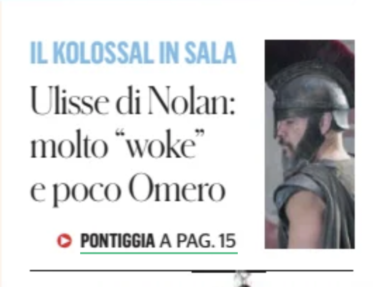 AntonioSocci1's tweet photo. Spettacolare stroncatura dell'#Odissea di #Nolan, sul "Fatto quotidiano", firmata da Federico Pontiggia.
. https://t.co/PyadbfHUCF