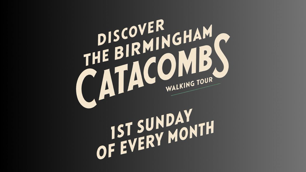 Ktphotouk's tweet photo. Due to popular demand, my award-winning Discover the Birmingham Catacombs walking tour will now run on the first Sunday of every month at 11 am. Booking is essential. Listed by The Times as one of the Top 5 Things to Do in Birmingham! #Birmingham #Catacombs #WalkingTour https://t.co/Mphci5d9tr