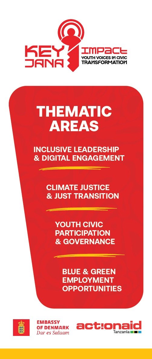 JohnieZeBest's tweet photo. Empowering young voices to lead change through the #KEYJanaImpact initiative, the project will focus on inclusive leadership, youth civic participation and governance, climate justice and just transition, as well as blue and green employment opportunities.

Cc: @ActionAidTz https://t.co/jaC90hYREq